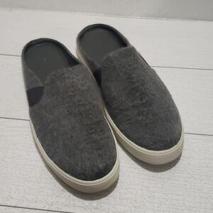 Vince 10 gray blair mules slide sneakers woman shoes